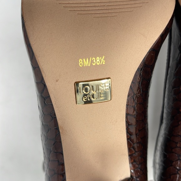 Embossed Leather Booties Brown - Picture 9 of 12